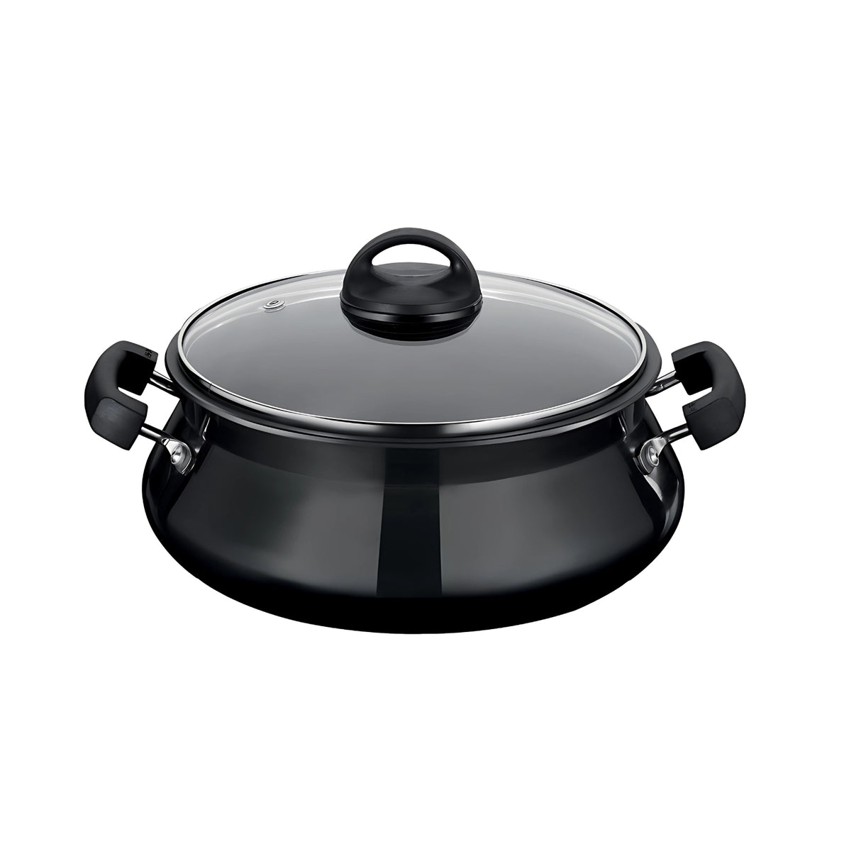 Premier Trendy Black Hard Anodised Handi with Glass Lid Small_1