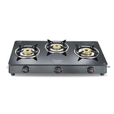 Prestige 40599 Efficia Convertible 3 Burner Glass Top Gas Stove – Black