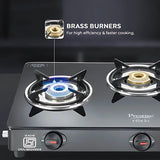 Prestige 40599 Efficia Convertible 3 Burner Glass Top Gas Stove – Black
