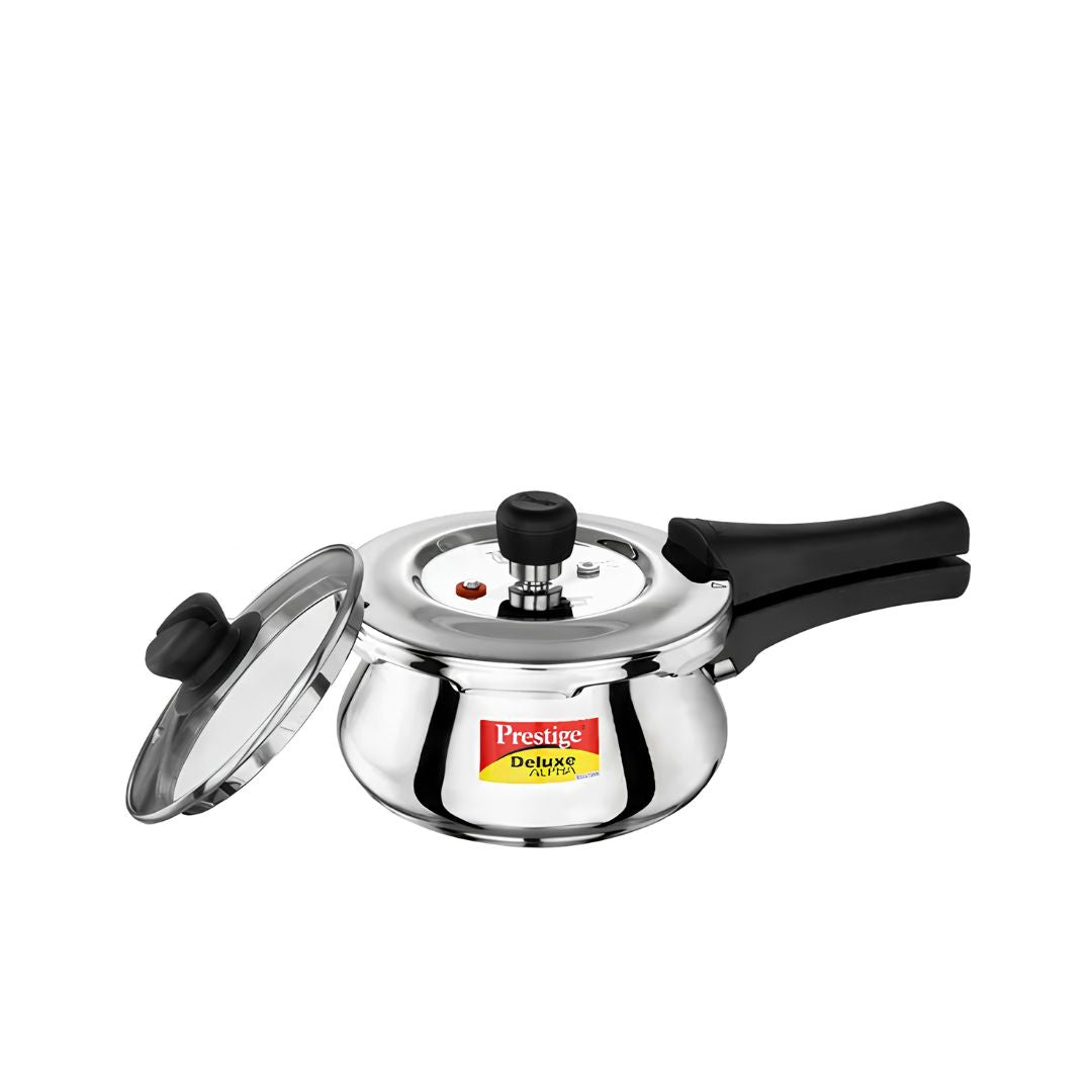 Prestige Deluxe Alpha Svachh SS Spillage Control Handi Pressure Cooker 1.5 L