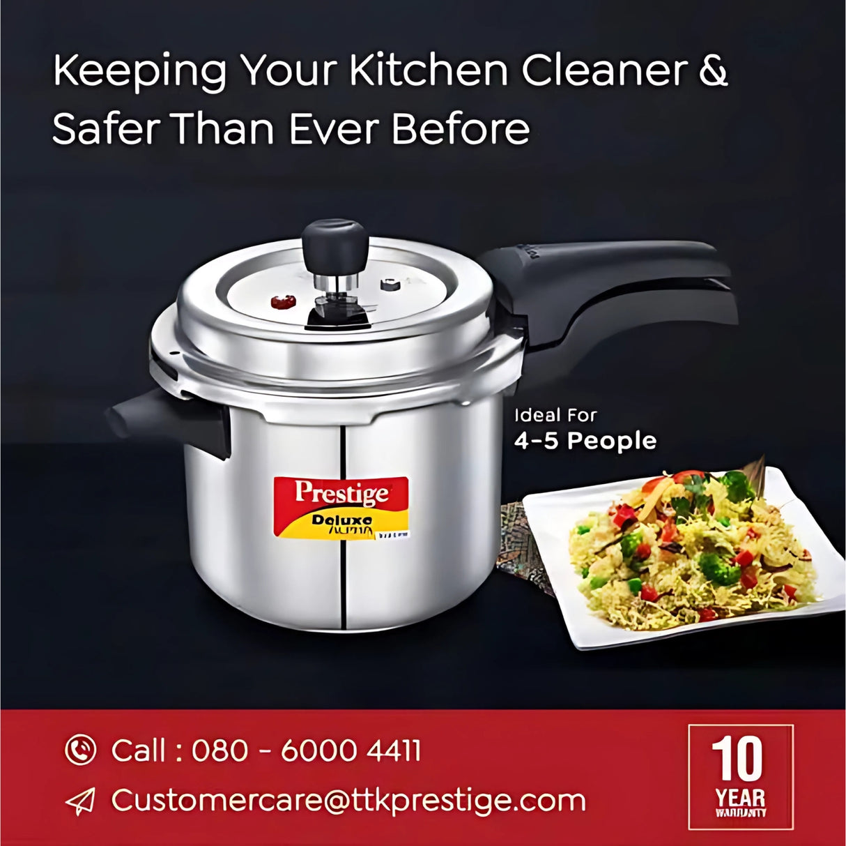 Prestige Deluxe Alpha Svachh SS Pressure Cooker 3.5 L