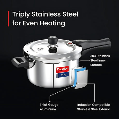 Prestige Svachh Triply Outer Lid Pressure Cooker 3.5L
