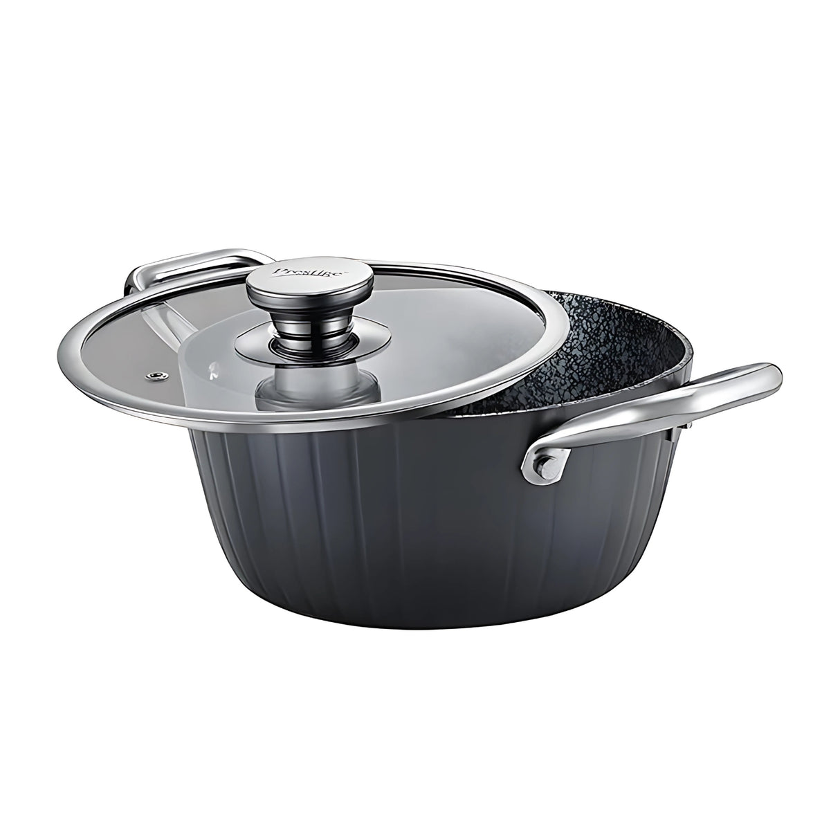 Prestige Durastone Hard Anodized Casserole 20 cm - Black