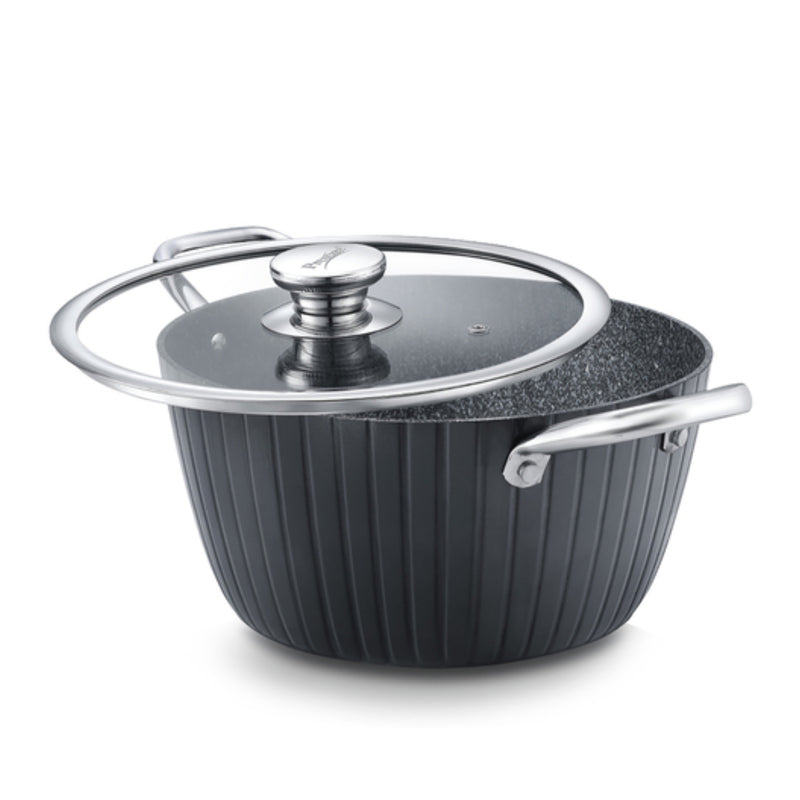 Prestige Durastone Hard Anodized Casserole 24 cm - Black