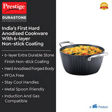 Prestige Durastone Hard Anodized Casserole 24 cm - Black