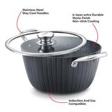 Prestige Durastone Hard Anodized Casserole 24 cm - Black
