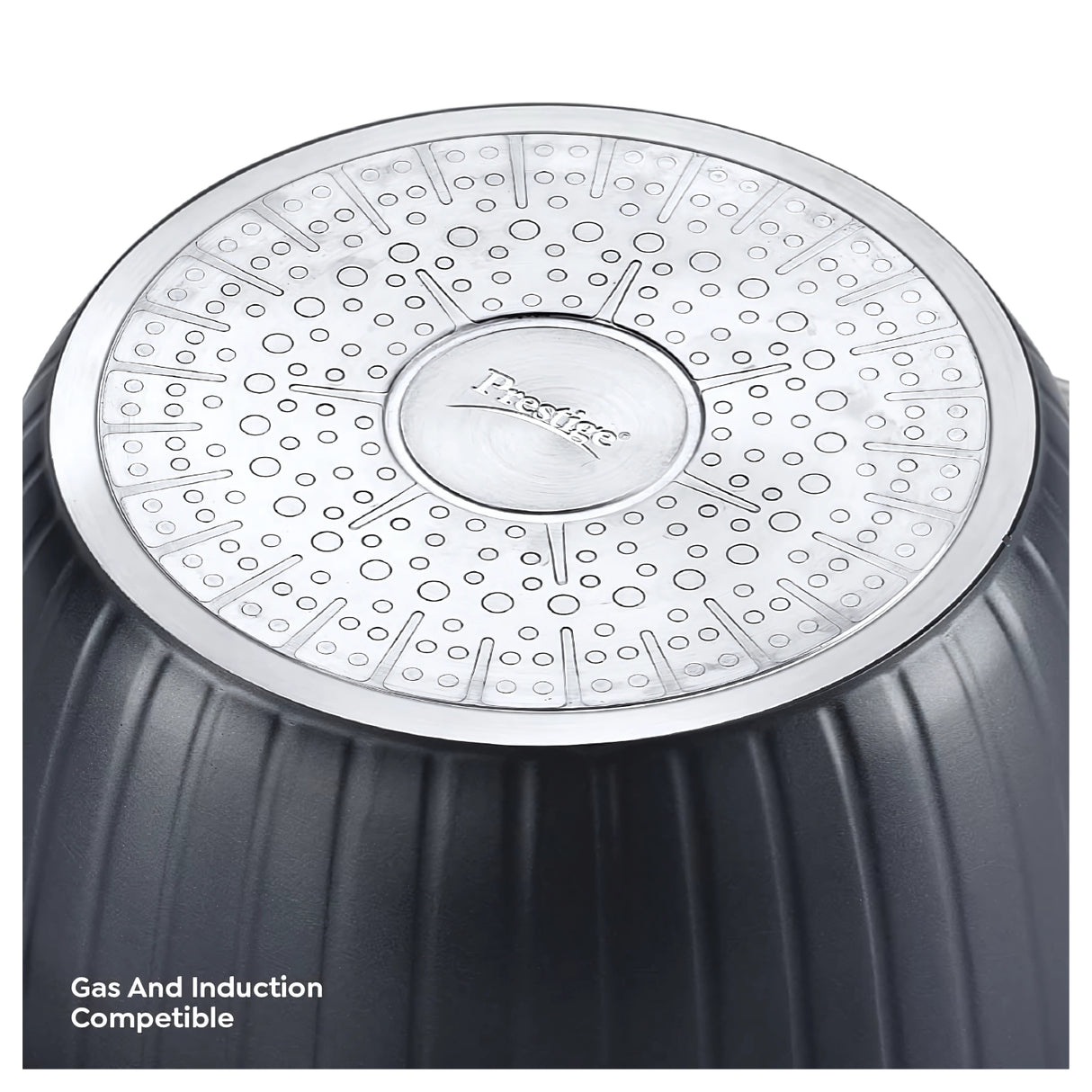 Prestige Durastone Hard Anodized Casserole 24 cm - Black