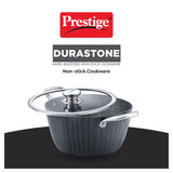 Prestige Durastone Hard Anodized Casserole 24 cm - Black