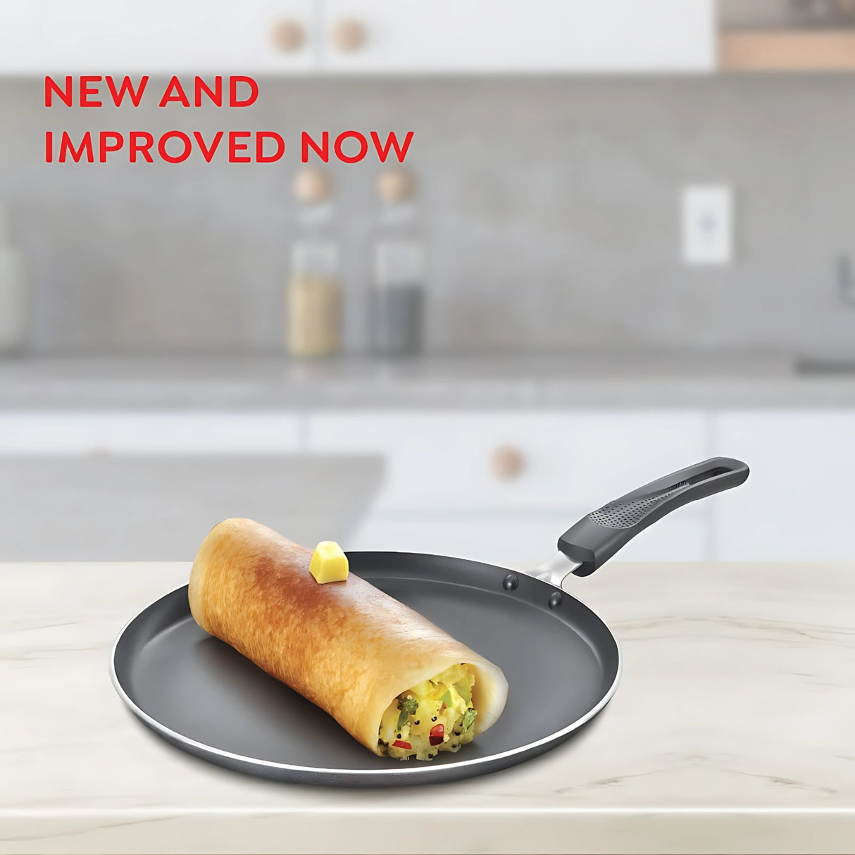 Prestige Omega Non-Stick Tawa 300 mm - Black