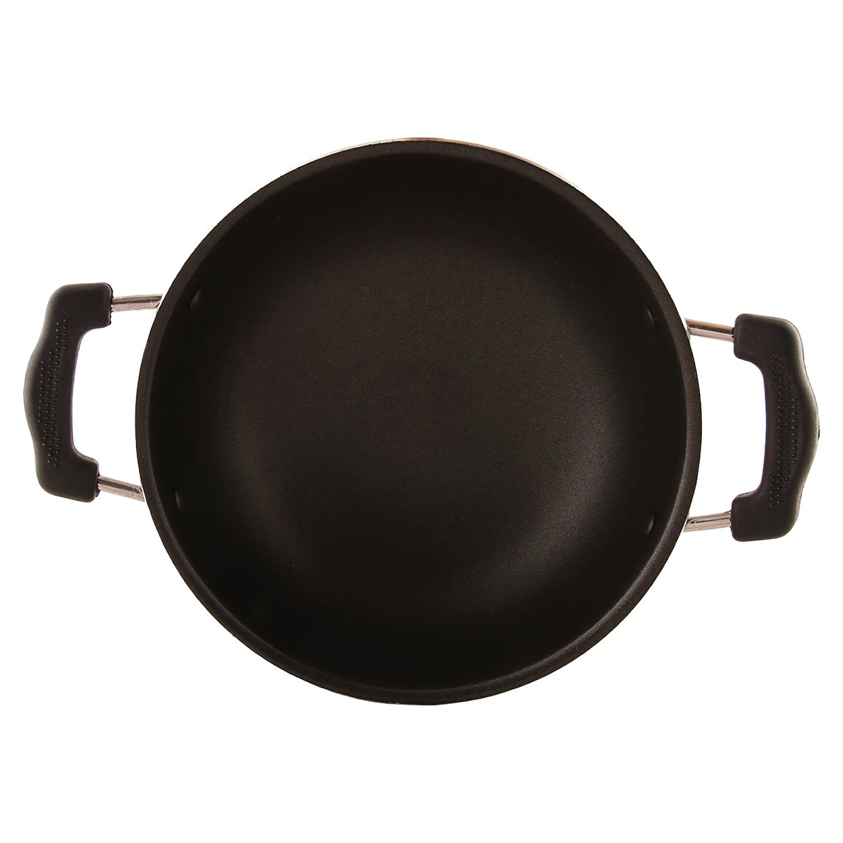 Prestige Omega Select Plus Superior Round Base Kadai with Lid 20 cm - Black