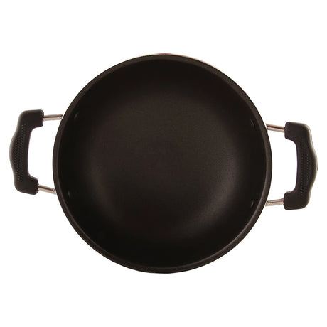 Prestige Omega Select Plus Superior Round Base Kadai with Lid 17 cm - Black