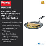 Prestige Dura Stone HA Non-Stick Dosa Tawa 29 cm - Black