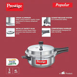 Prestige Popular Virgin Aluminium Junior Deep Pan Pressure Cooker 4L