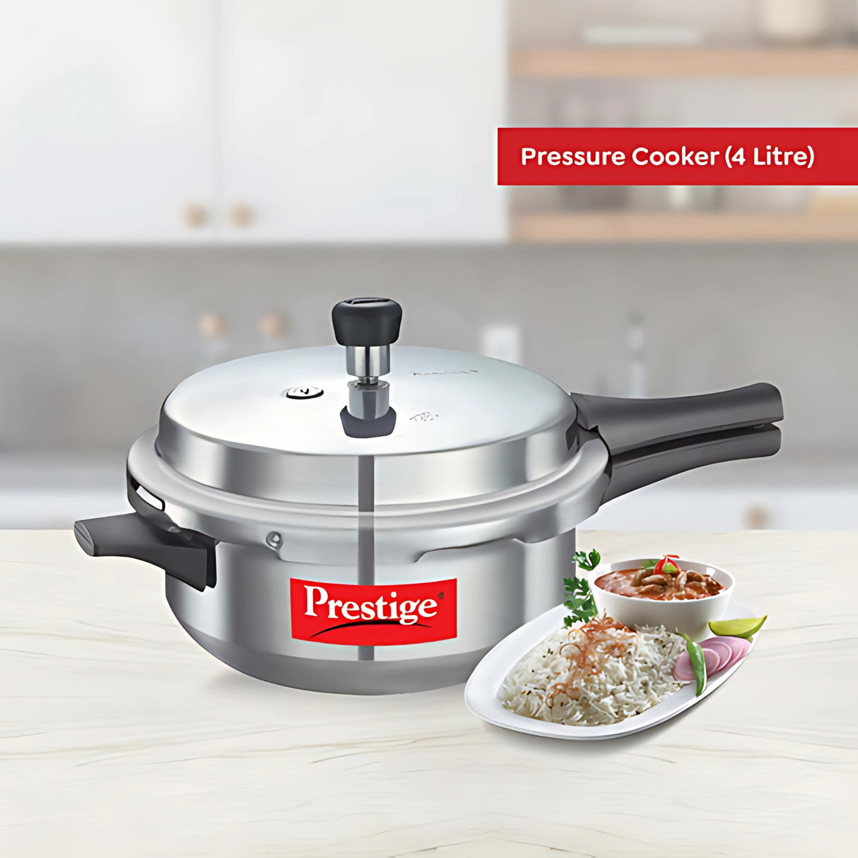 Prestige Popular Virgin Aluminium Junior Deep Pan Pressure Cooker 4L
