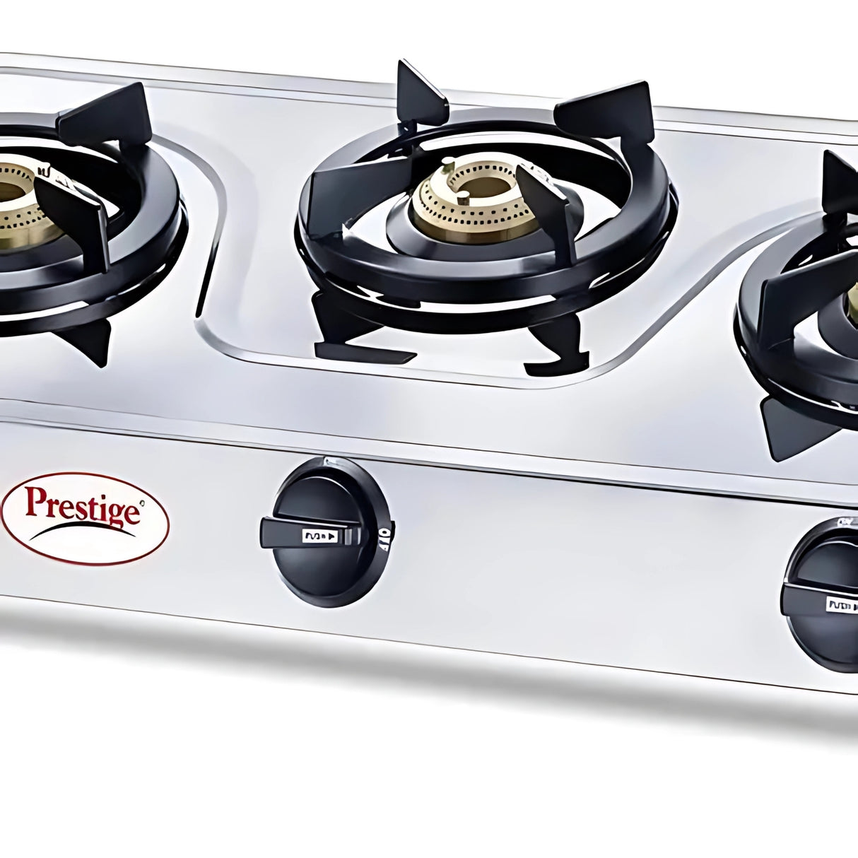 Prestige Prime 3-Burner Gas Stove – Silver