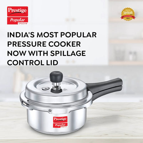 Prestige Popular Svachh Aluminium Pressure Cooker 2L