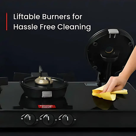 Prestige GTSN 03, 40383 Svachh Neo 3 Burner Gas Stove – Black