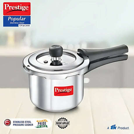 Prestige Popular Svachh Spillage Control SS Pressure Cooker 3 L