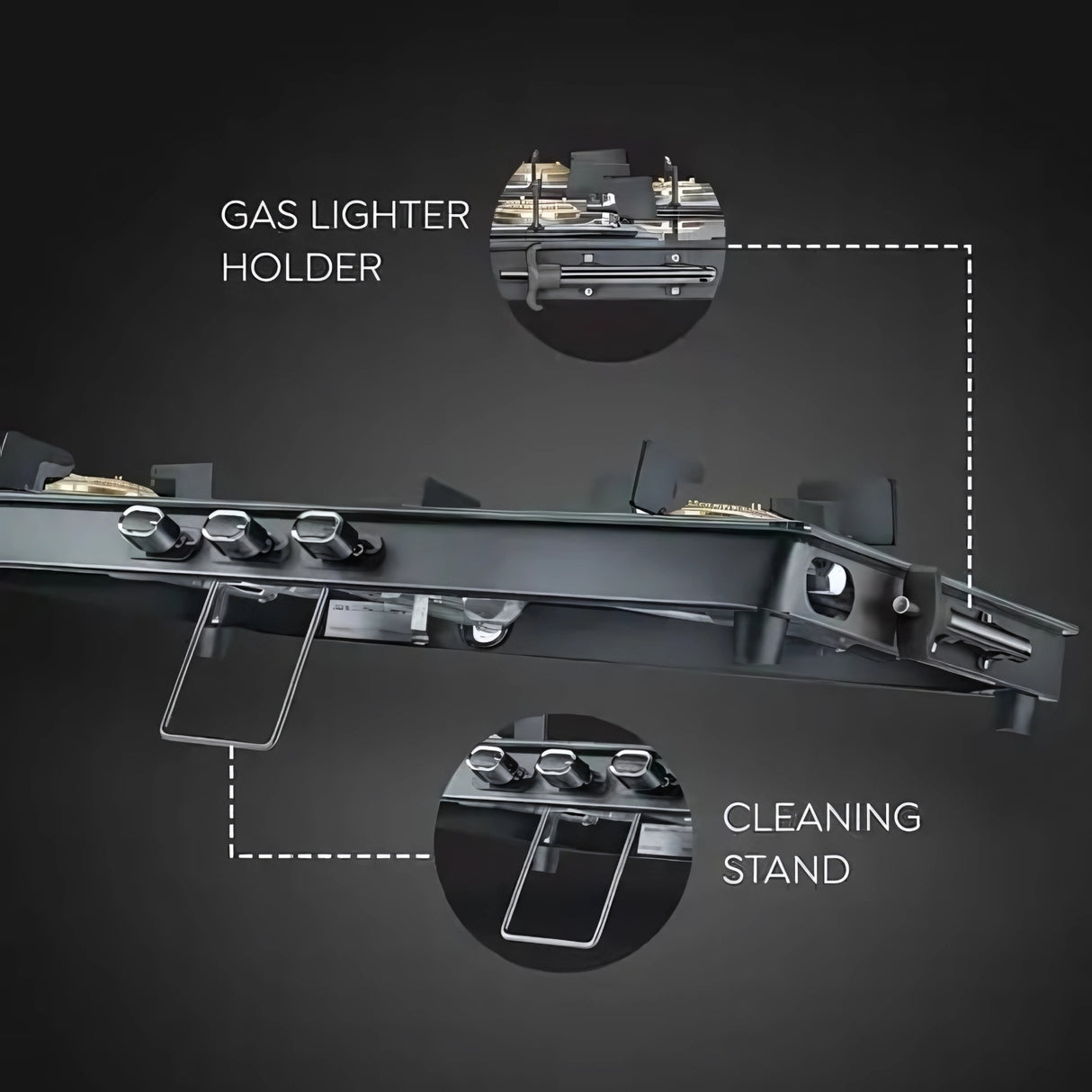 Prestige 40590 Vectra 3-Burner Glass Top Gas Stove – Black