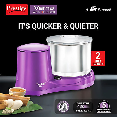 Prestige 41228 Verna 2L Wet Grinder – Purple