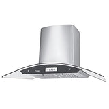 Prestige Vista 900 Touch Control Panel 90cm Kitchen Chimney – Silver