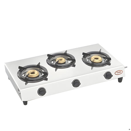 Prestige 40150 Perfect 3-Burner Stainless Steel Gas Stove – Silver_1