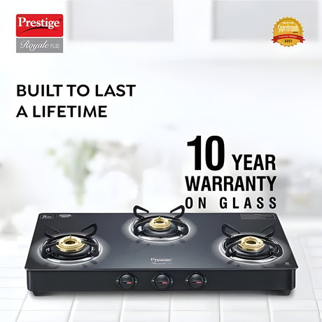 Prestige 40513 Royale Plus GT 03 3-Burner Gas Stove – Black_2