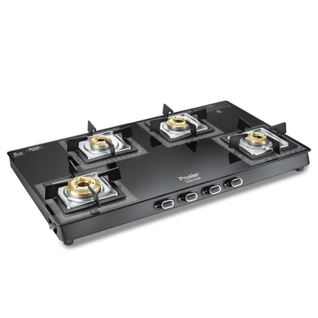 Prestige 40591 Vectra 4-Burner Glass-Top Gas Stove –  Black_1