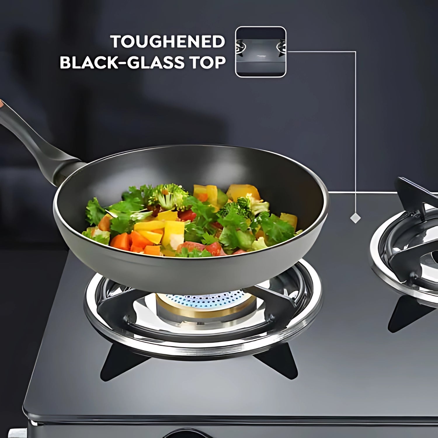 Prestige 40599 Efficia Convertible 3 Burner Glass Top Gas Stove – Black_5