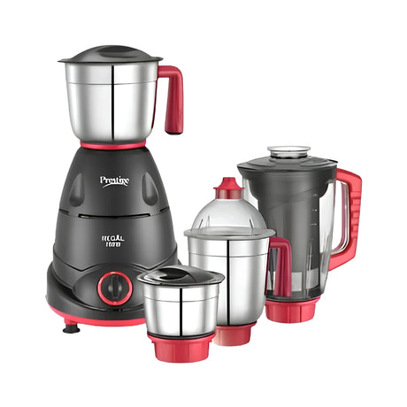 Prestige 41384 4 Jars  Regal Mixer Grinder 750 Watts - Black and Red_Front View
