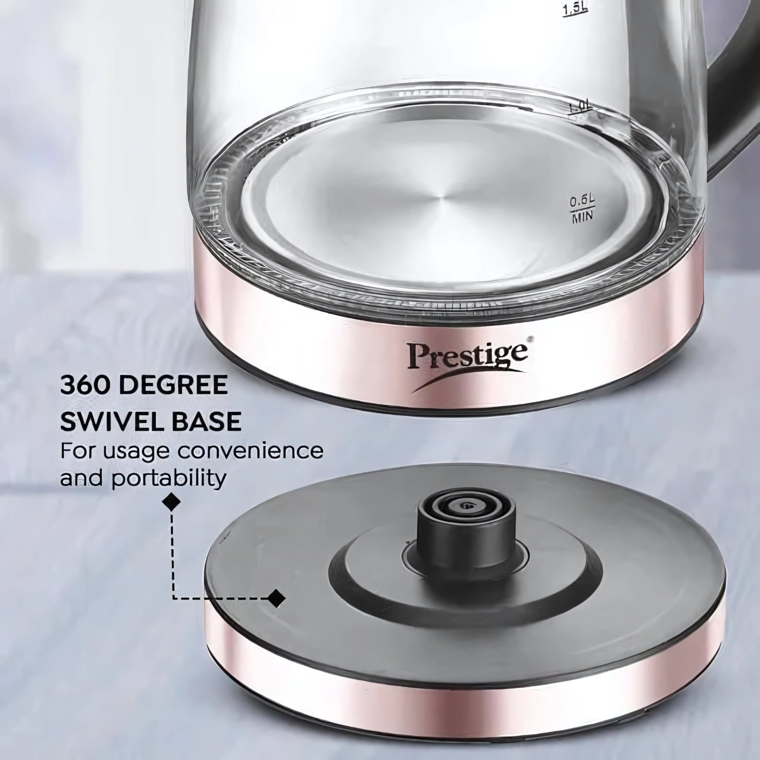 Prestige 41417 PKGB Glass Electric Kettle 1.8 L – Borosilicate Transparent Body_3