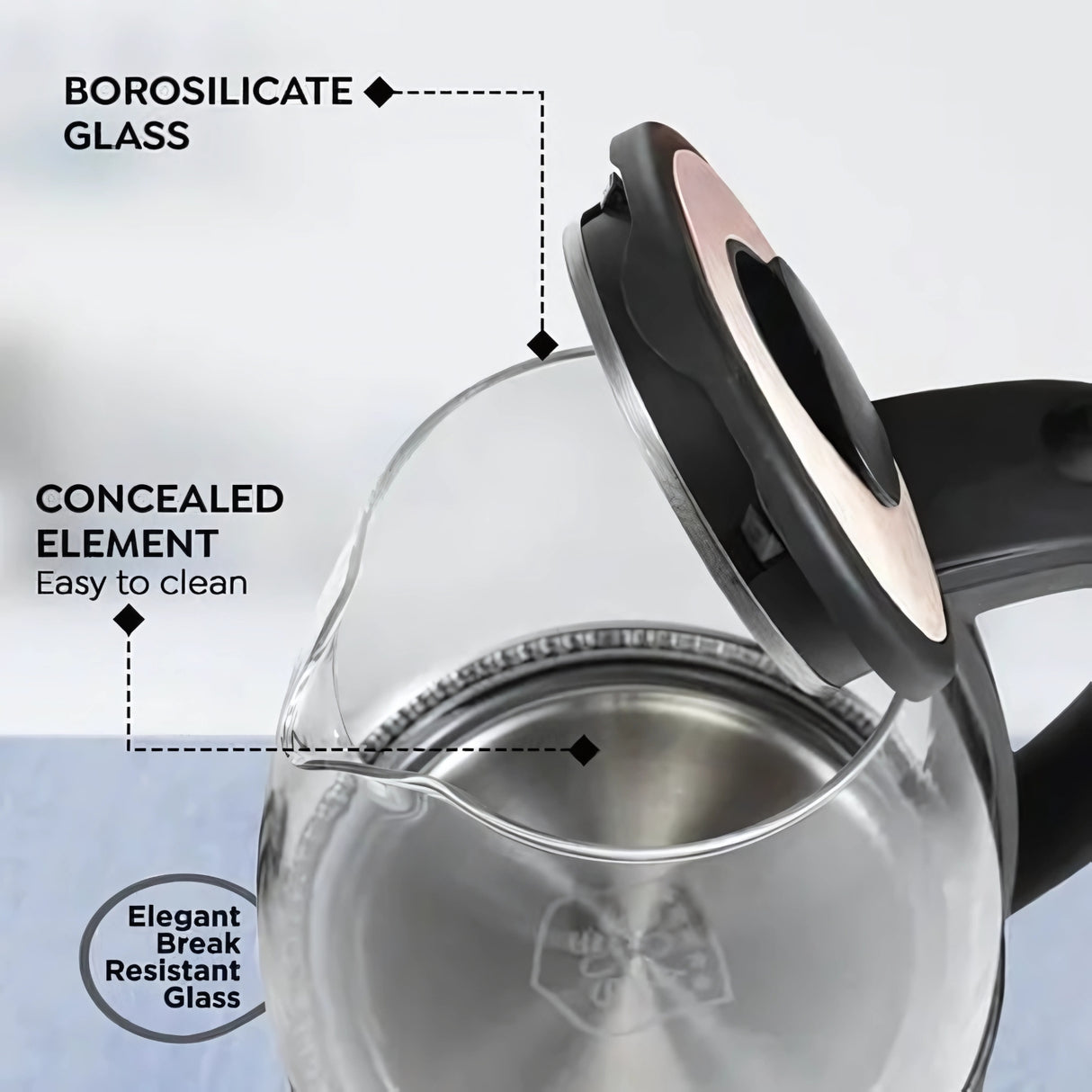 Prestige 41417 PKGB Glass Electric Kettle 1.8 L – Borosilicate Transparent Body_6