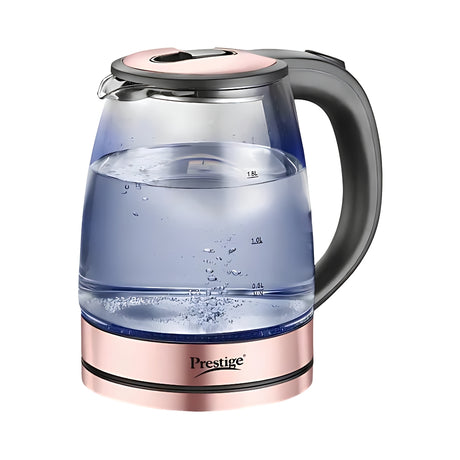 Prestige 41417 PKGB Glass Electric Kettle 1.8 L – Borosilicate Transparent Body_Front View