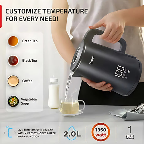 Prestige 41419 Digi Aqua 4 Preset Temperature Modes Digital Kettle 2 L – Black_2