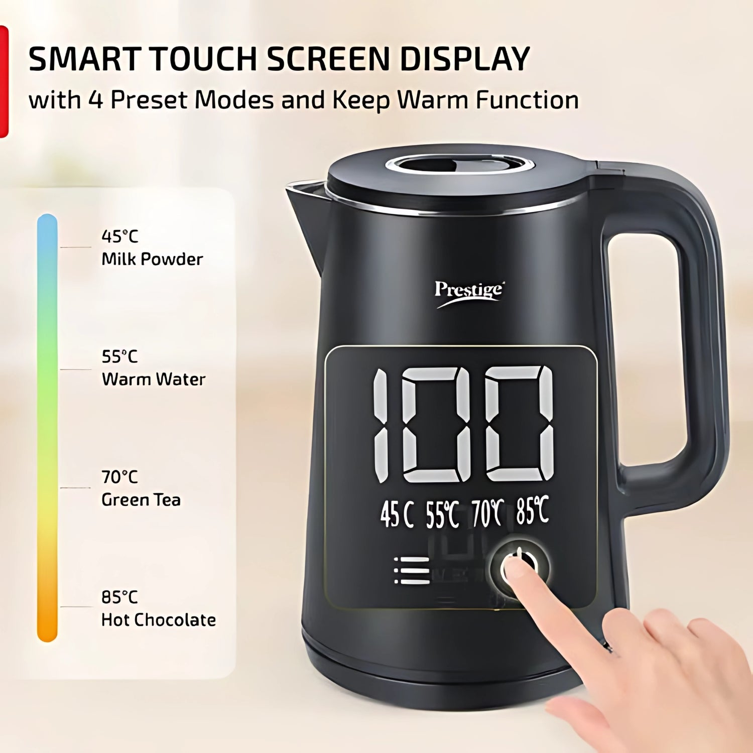 Prestige 41419 Digi Aqua 4 Preset Temperature Modes Digital Kettle 2 L – Black_3
