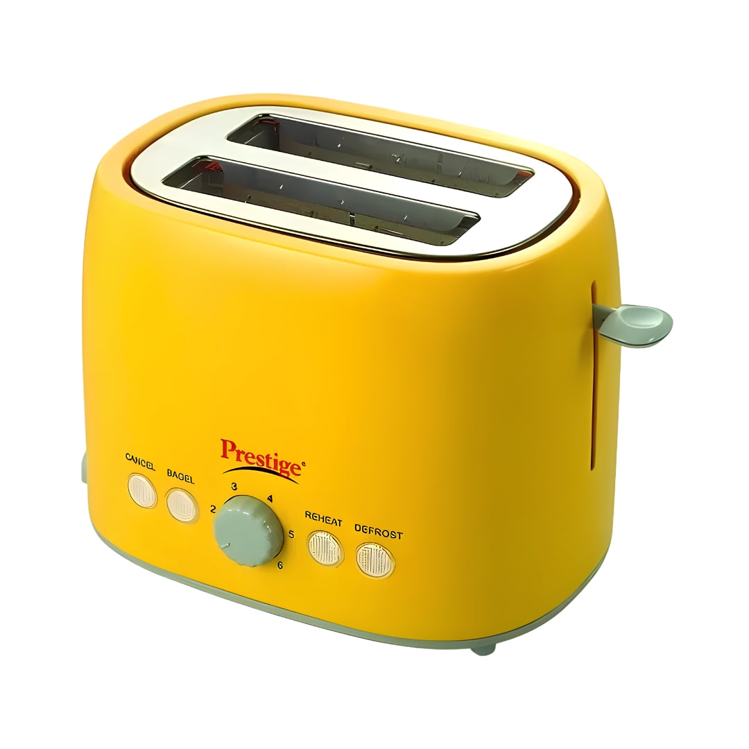 Prestige 41703 PPTPKY  850 W 4 Slices Pop‑Up Toaster  – Yellow_Front View