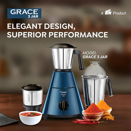 Prestige 431523 Grace Mixer Grinder 3 Jars 750 Watts_2