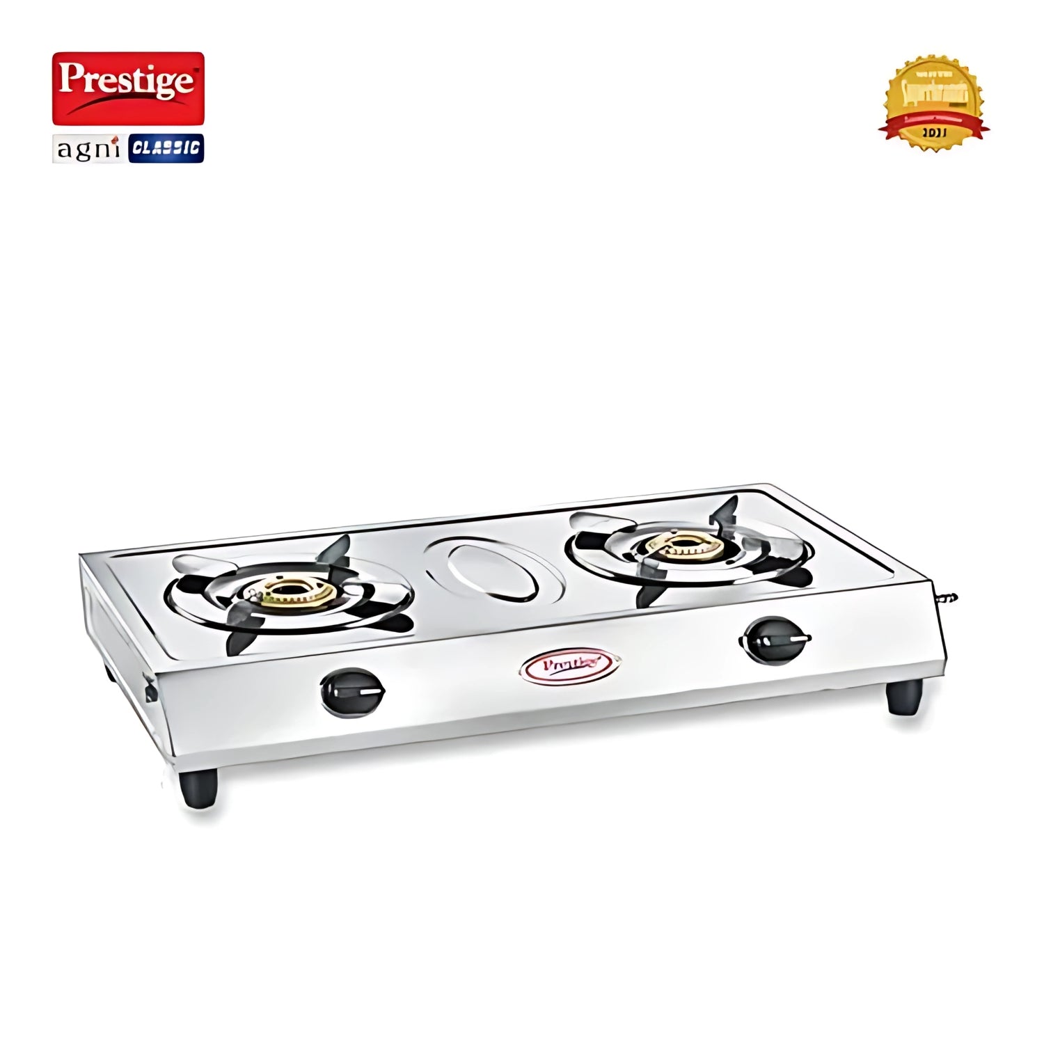 Prestige Agni Classic 2 Burner Gas Stove – Silver_1