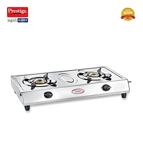 Prestige Agni Classic 2 Burner Gas Stove – Silver_1
