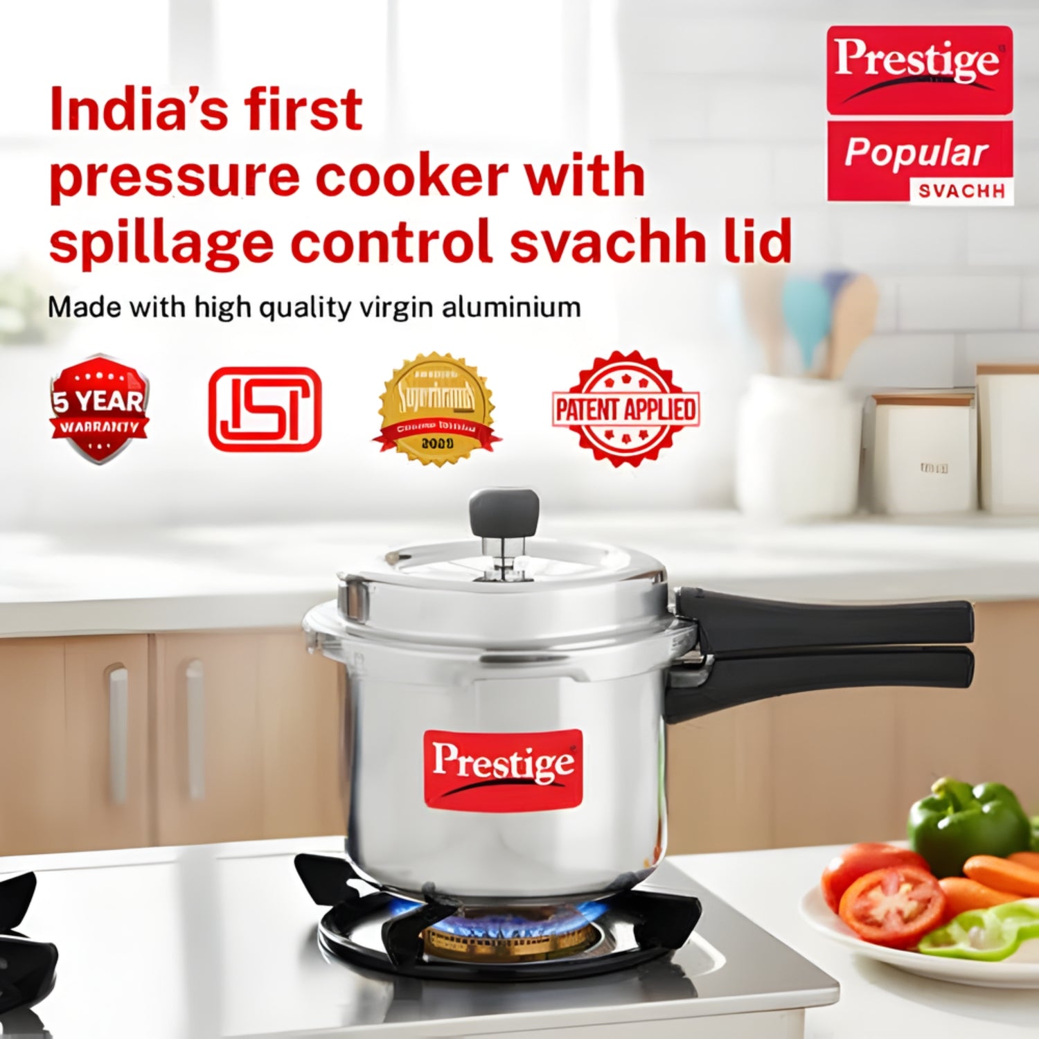 Prestige Aluminium Popular Svachh Outer Lid Pressure Cooker 3 L_2