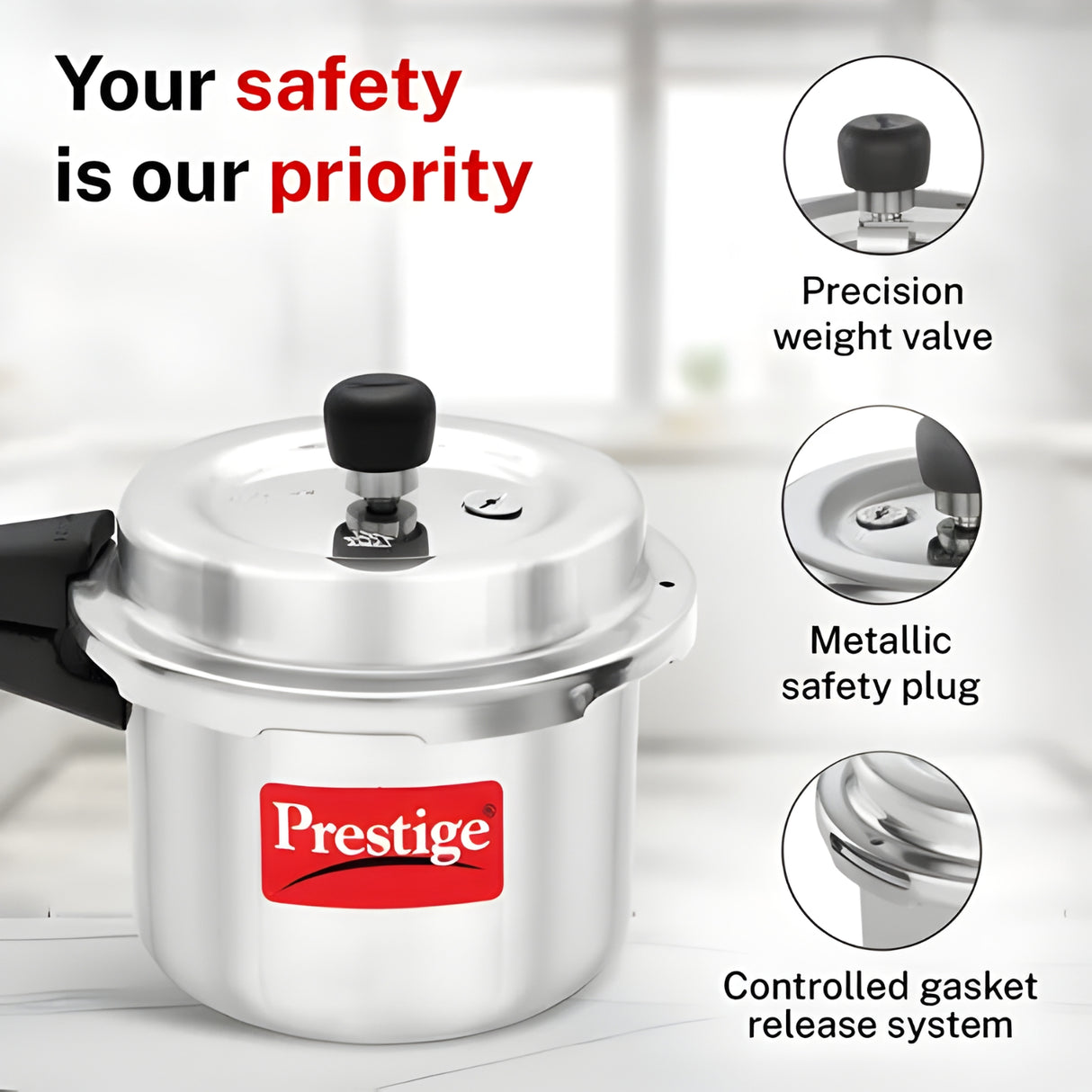 Prestige Aluminium Popular Svachh Outer Lid Pressure Cooker 3 L_5