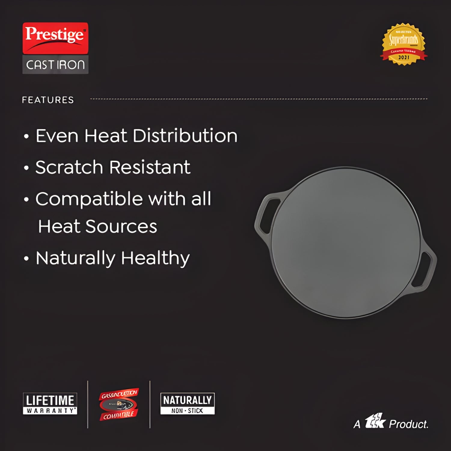 Prestige Cast Iron Dosa Tawa 30 cm – Black
_3