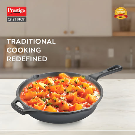 Prestige Cast Iron Round Base Fry Pan 25 cm - Black_2