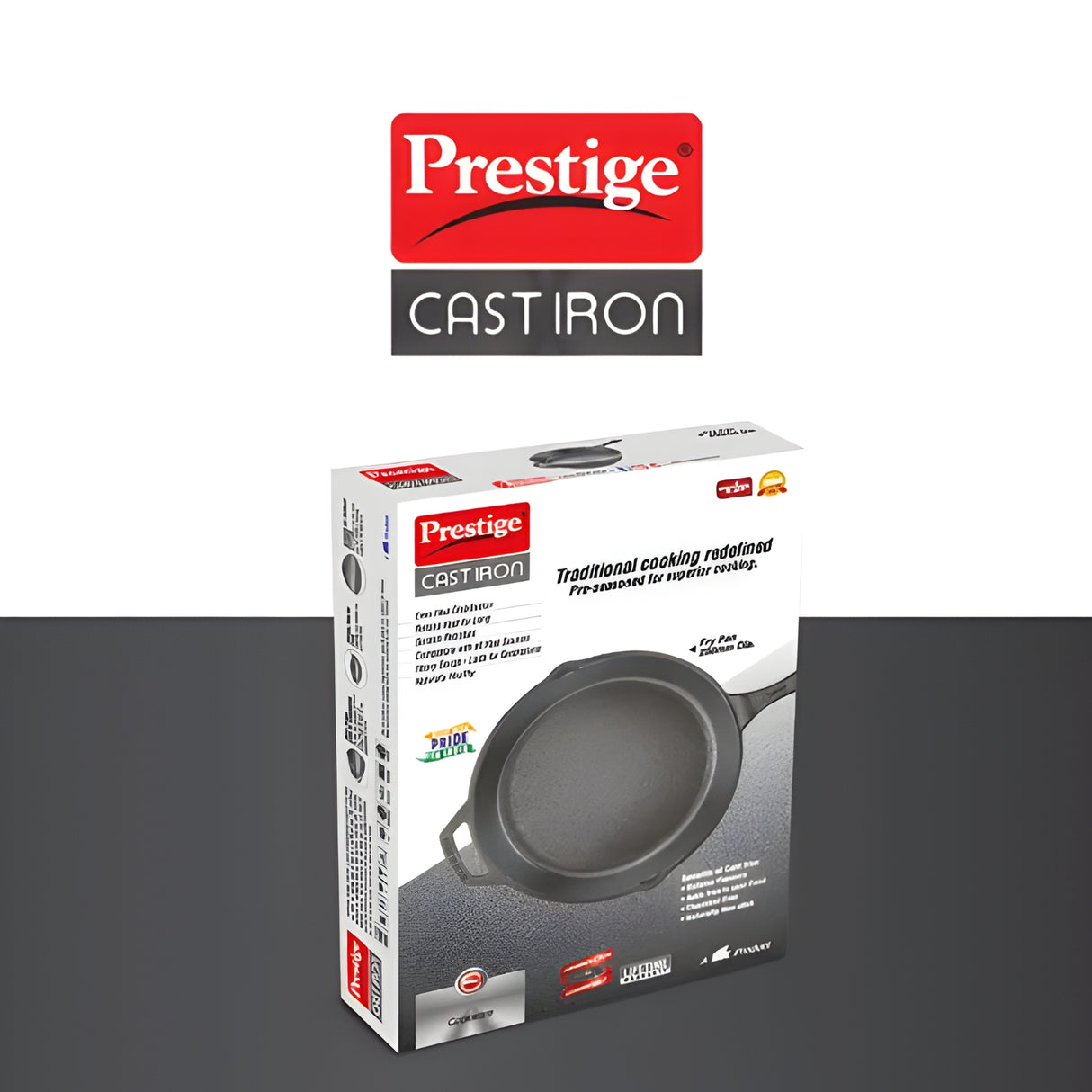 Prestige Cast Iron Round Base Fry Pan 25 cm - Black_5