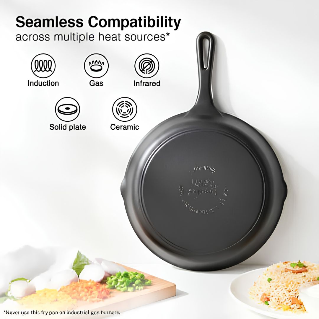 Prestige Cast Iron Scratch Resistant Round Base Fry Pan 20 cm - Black_Key features 2