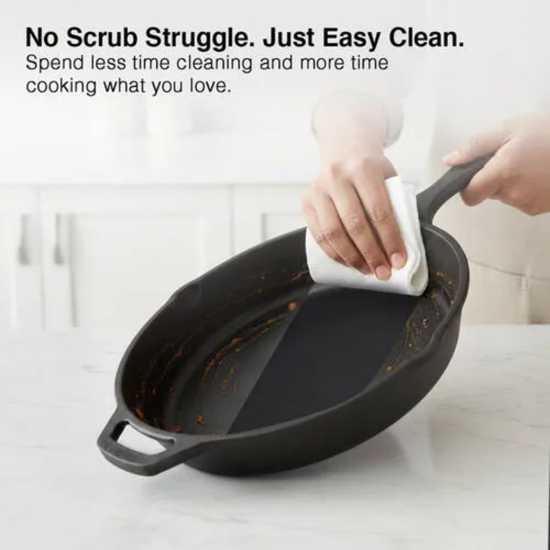 Prestige Cast Iron Scratch Resistant Round Base Fry Pan 20 cm - Black_features 5