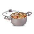 Prestige Ceraglide Duo Ceramic Coating Non Stick Biriyani Pot Casserole with Glass Lid 20 cm \ 2.8 L – Grey_1