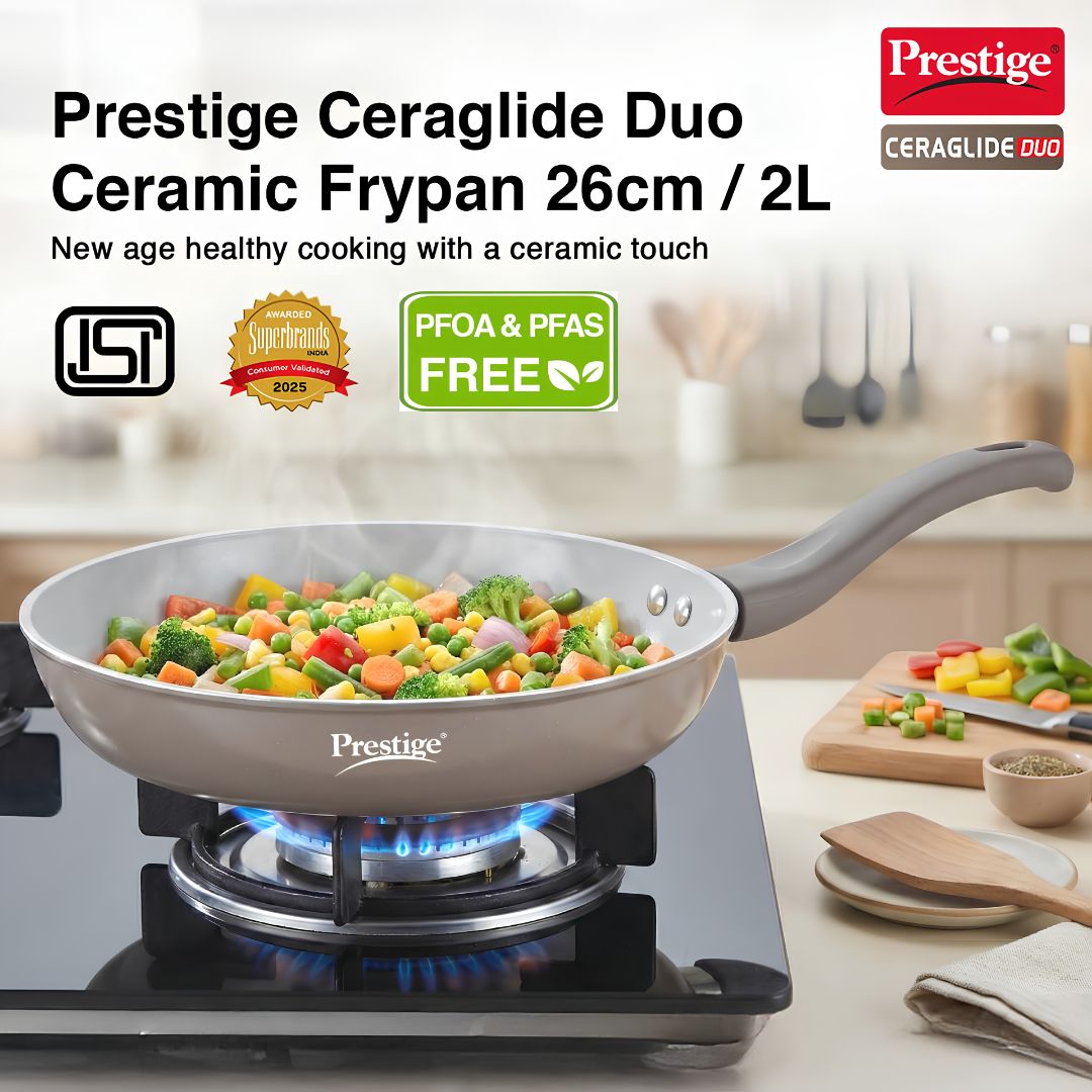 Prestige Ceraglide Duo Ceramic Coating Non Stick Cookware Fry Pan 26 cm  2 L_2
