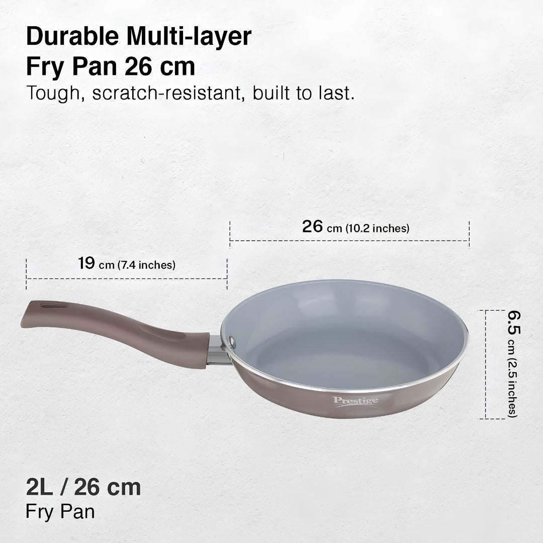 Prestige Ceraglide Duo Ceramic Coating Non Stick Cookware Fry Pan 26 cm  2 L_3
