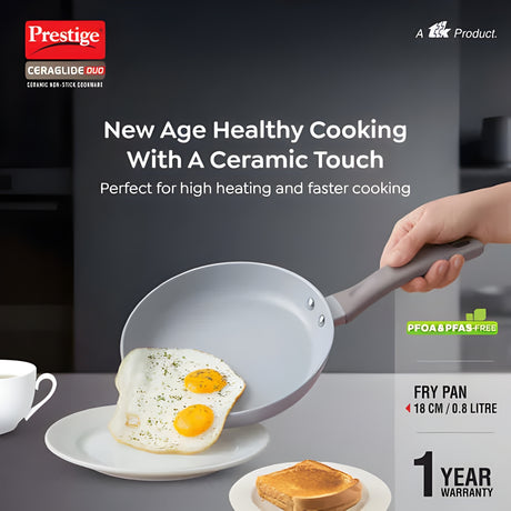 Prestige Ceraglide Duo Ceramic Coating Non Stick Fry Pan 18 cm \ 0.8 L_2